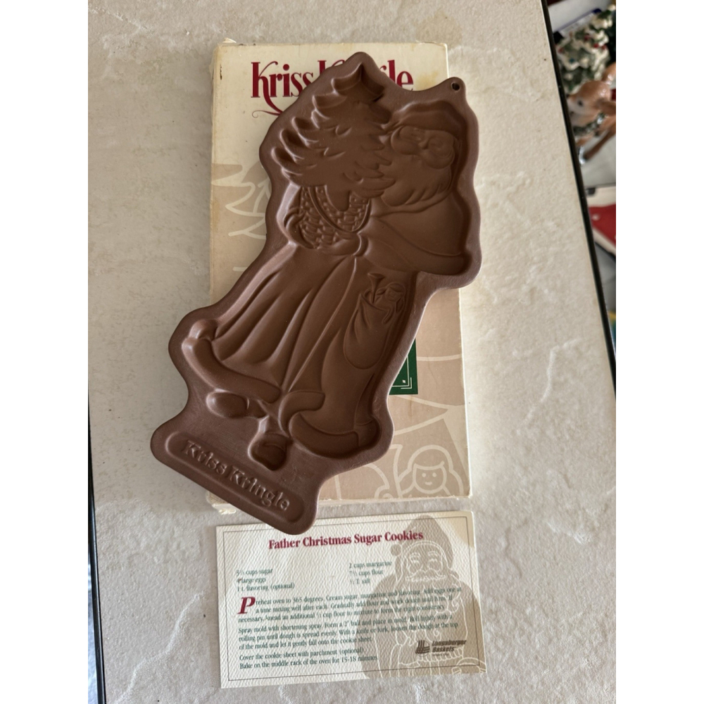 Longaberger Kris Kringle Christmas Cookie Mold Pottery LE 1991 Cookie Recipes